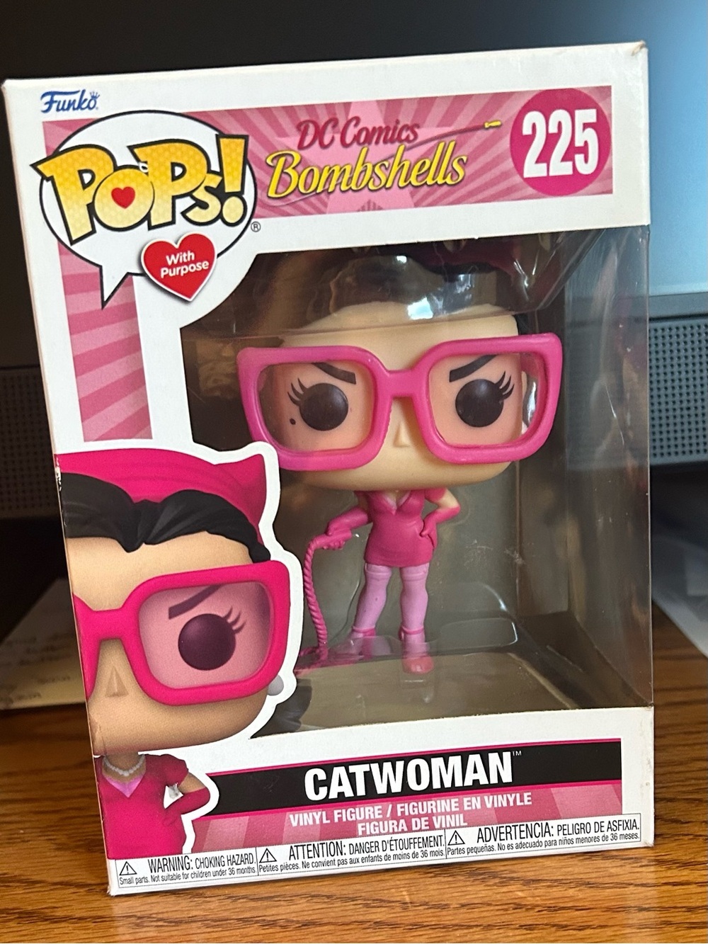 Funko Pop DC Bombshells Catwoman 225 Pink Pops With Purpose NIB
